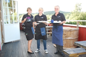 Sara Axelsson, Erica och Katarina Dahlqvist är redo att servera sina gäster